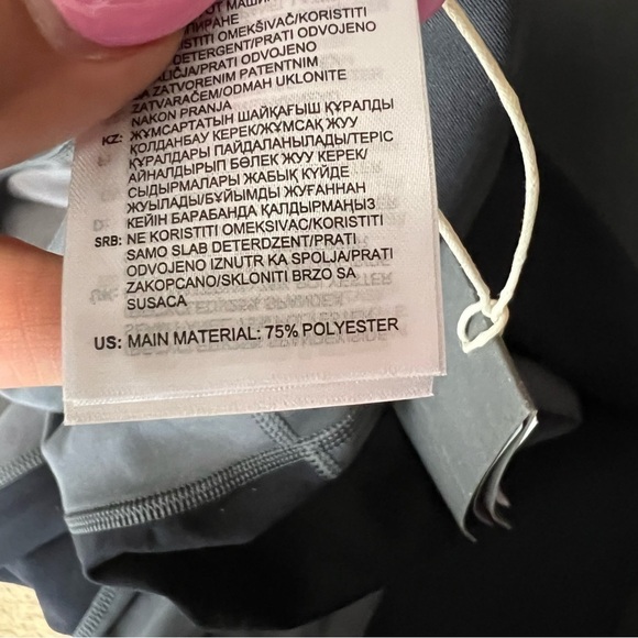 Adidas Leggings Women Small Runnings Soft Gray Black Color Block High Rise W - Picture 8 of 11